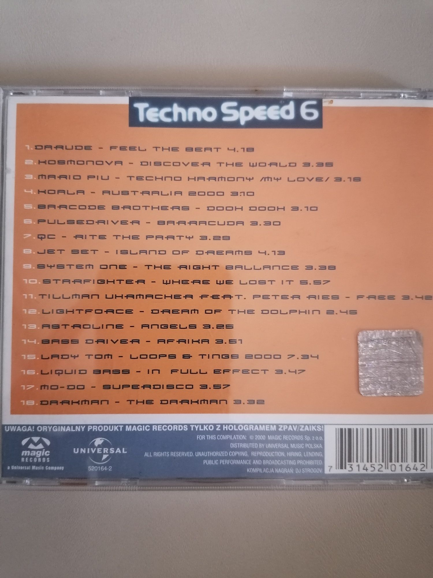 Techno Speed 6 oryginalna płyta CD