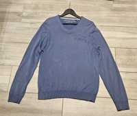 Sweter lato v neck cottonfield bawelna blue L