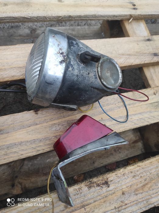 Lampa przód + lampa tył przełącznik świateł Romet motorynka pony 15.5