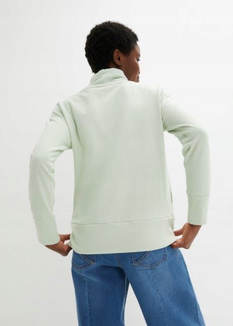 B.P.C bluza miętowa z kołnierzem 44/46.