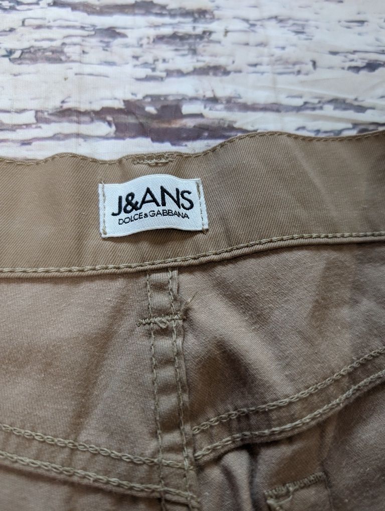 Beżowe sliskie spodnie Dolce Gabbana vintage  polyamide