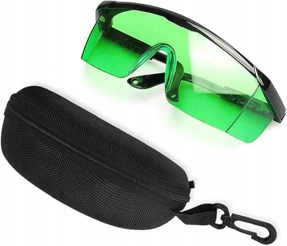 Okulary ochronne Huepar GL01G, etui, ochrona przed zielonym laserem