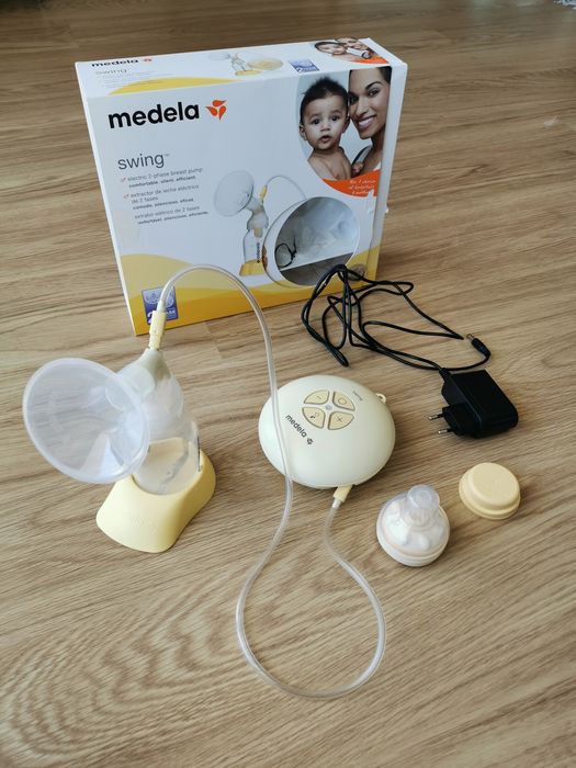 Bomba de amamentação Medela Swing + kit armazenamento