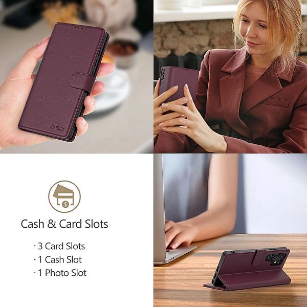 Tech-Protect Wallet Galaxy A36/5G Mulberry