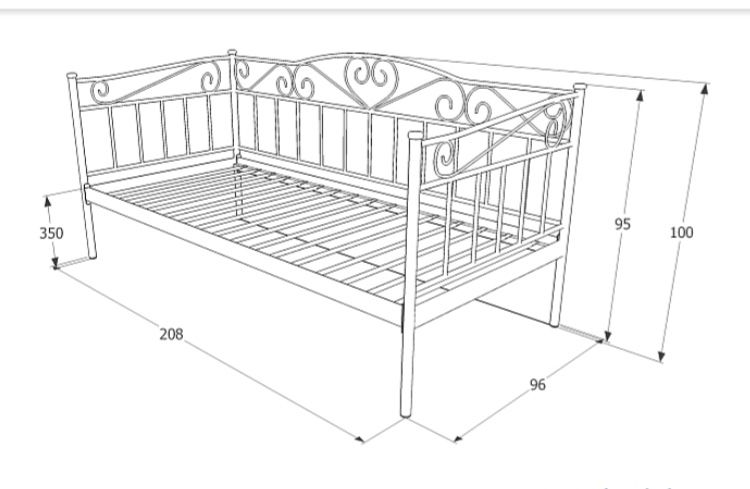 Łóżko BIRMA metalowe białe 90x200 ze stelażem 200/90 pojedyncze 1-osob