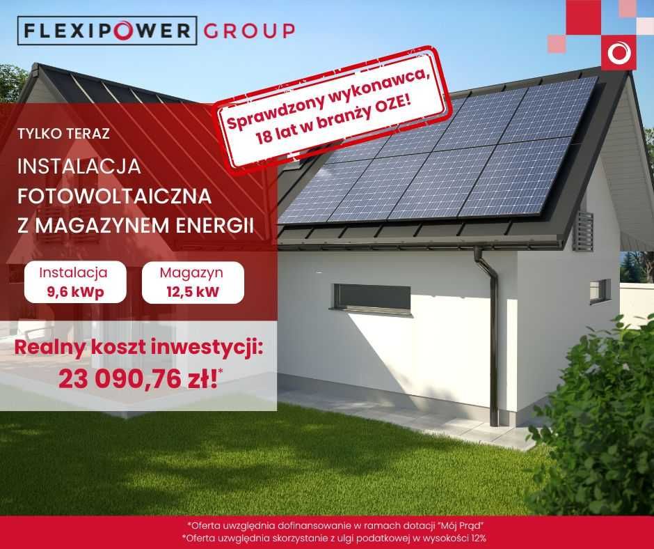 Instalacja fotowoltaiczna 9,6 kWp z magazynem energii MÓJ PRĄD