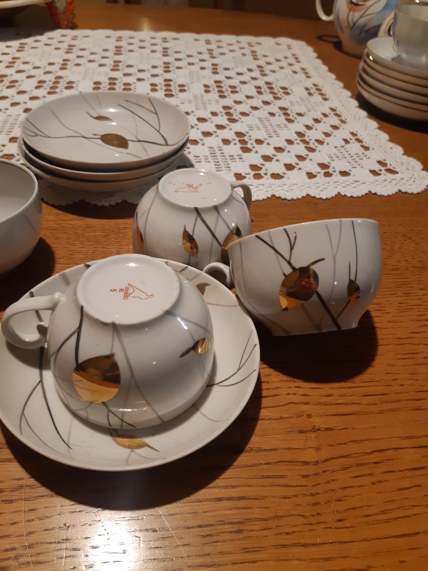Porcelana radziecka "dulewo ",zestaw herbaciano/kawowy dla 4 osób
