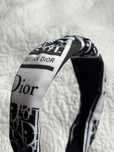 Opaska monogram Dior biało czarna