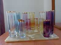 Набор из 12 перламутровых стаканов, раритет
