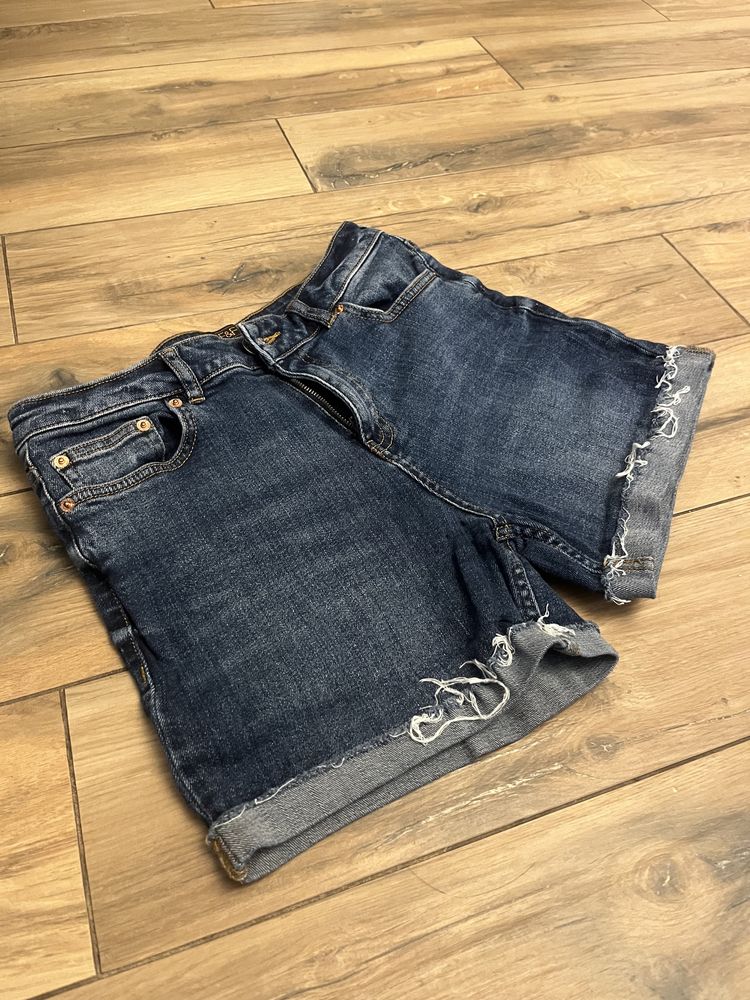 Spodenki jeansowe ciemne f&f 38 m rozciagliwe