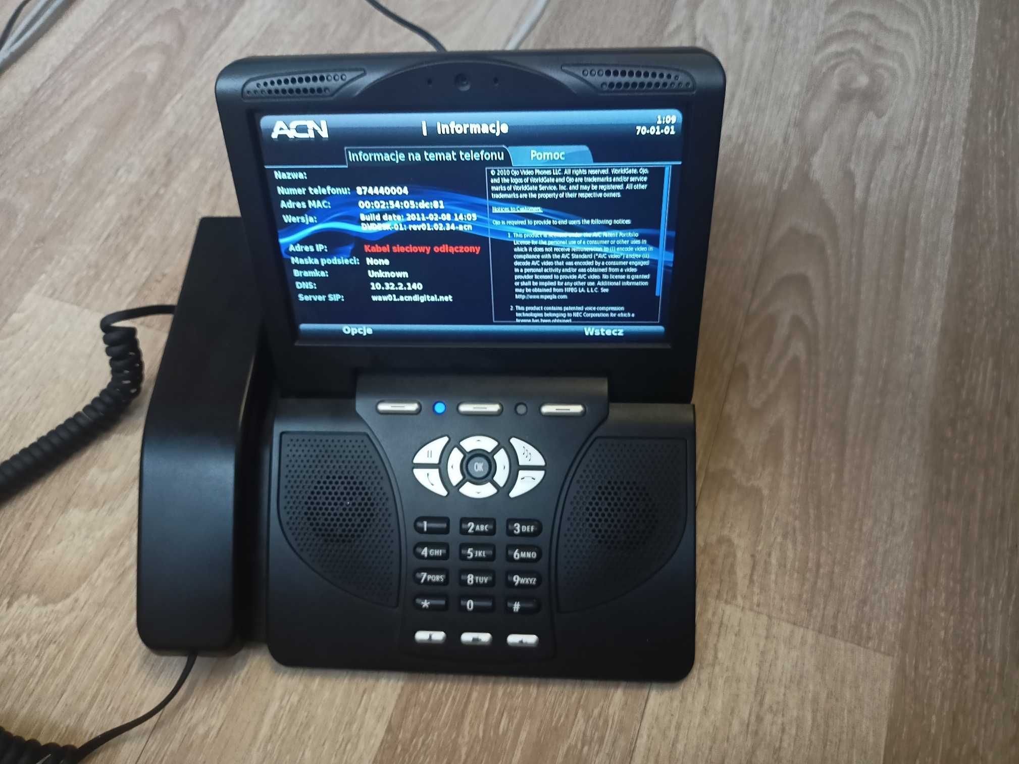 Telefon Video ACN V5000 VoIP WG4K Wan Lan LCD 7'