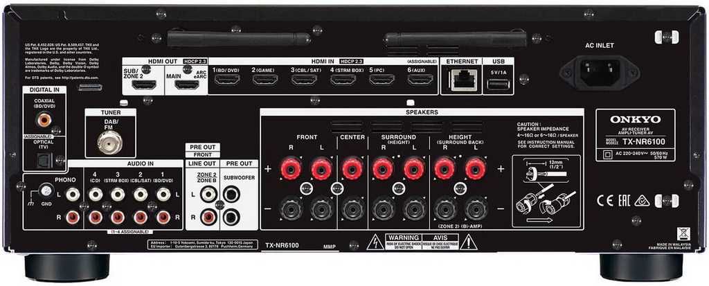 AV-ресивер Onkyo TX-NR6100 (TX-NR7100/TX-RZ50/TX-SR494/TX-SR3100DAB)