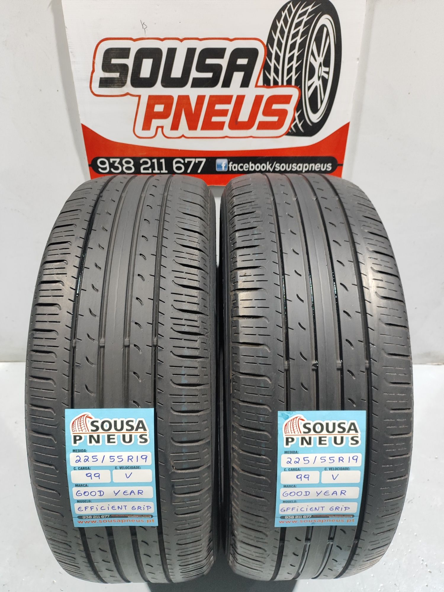 2 pneus semi novos 225-55R19 Bridgestone - Oferta dos portes