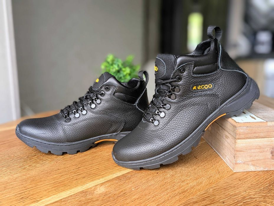 Чоловічі змові кросівки черевики натуральна шкіра прошиті міцні теплі