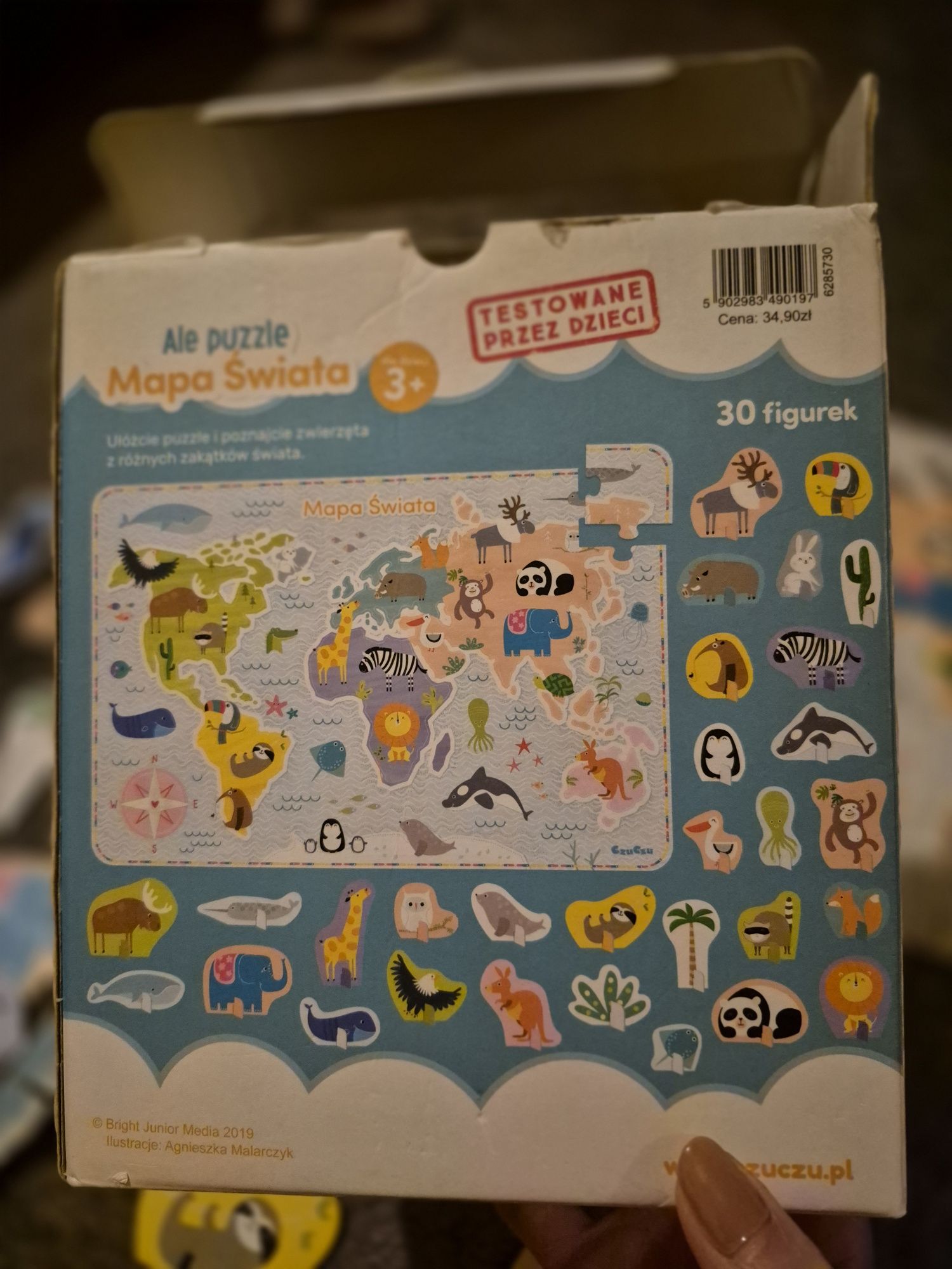 Puzzle chuchu mapa świata