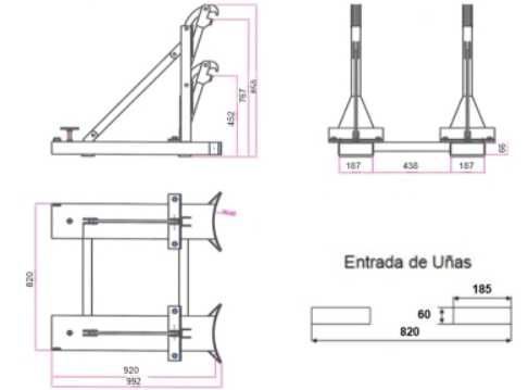 Suporte para Empilhador 2 Bidons