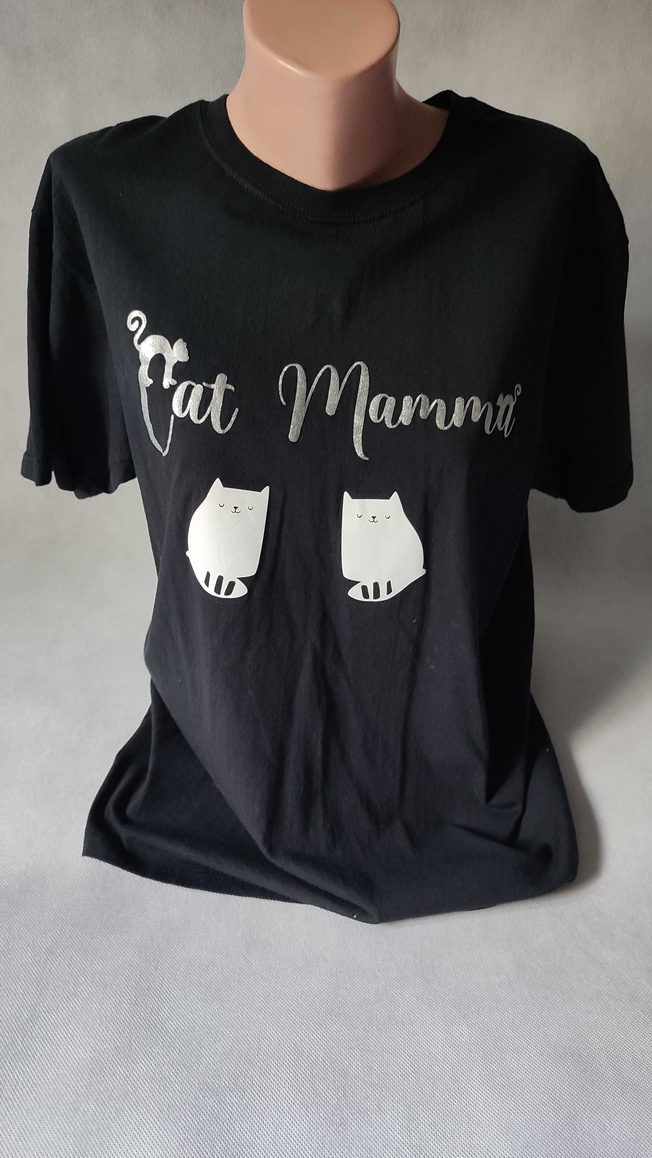 Bluzka damska z krótkim rękawem T-shirt damski z nadrukiem rozmiar L