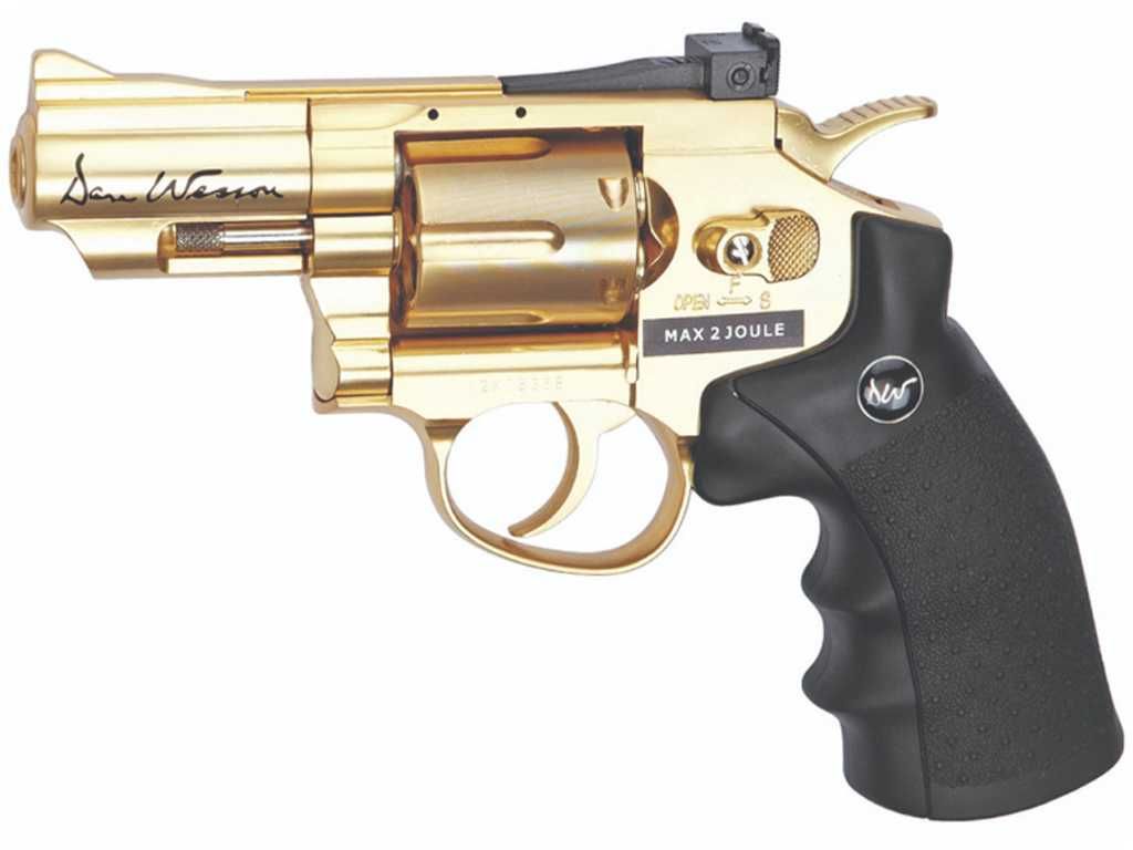 Revolver Dan wesson versão ilimitada, gold edition . 177 cal. co2 novo