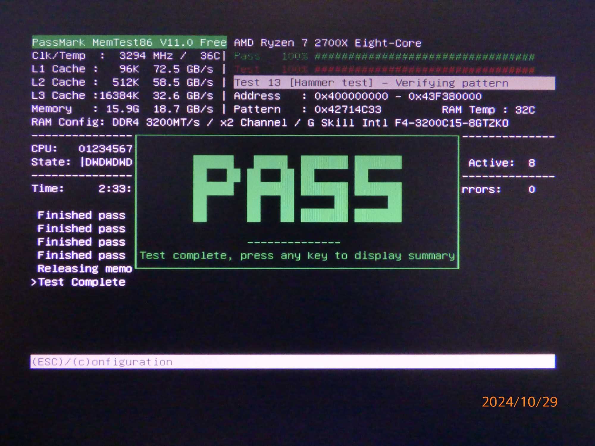 pamięć DDR4 G.SKILL TridentZ 2x8GB / 3200MHz / CL15 (16GB) B-die