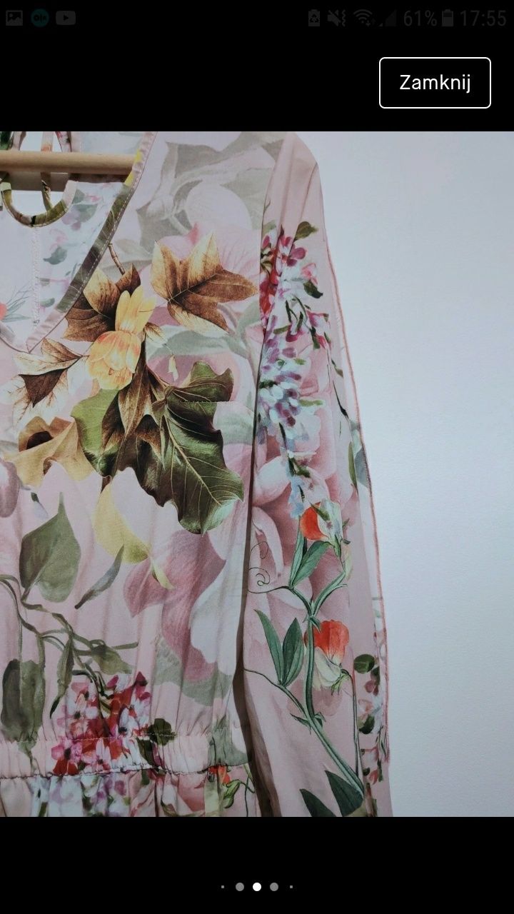 Długa sukienka maxi w kwiaty kwiatki mosquito by alicja komar xs 34
