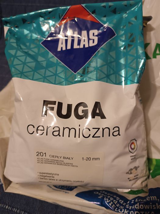 Fuga ceramiczna Atlas cieply bialy 5 kg