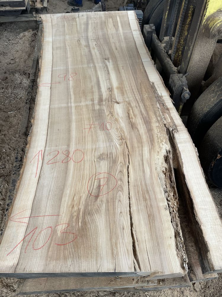 Blat jesion 280x105x10 monolit live edge