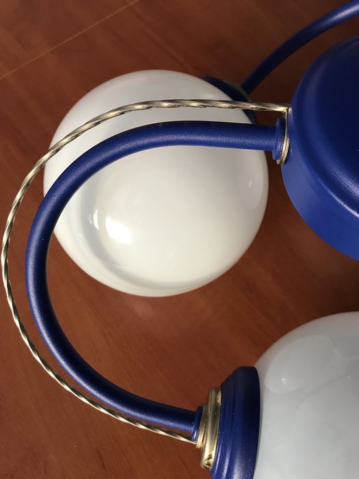 Żyrandol na trzy żarówki Niebieski