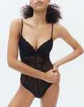 Body koronkowe push up thong z siateczką H&M rozmiar S