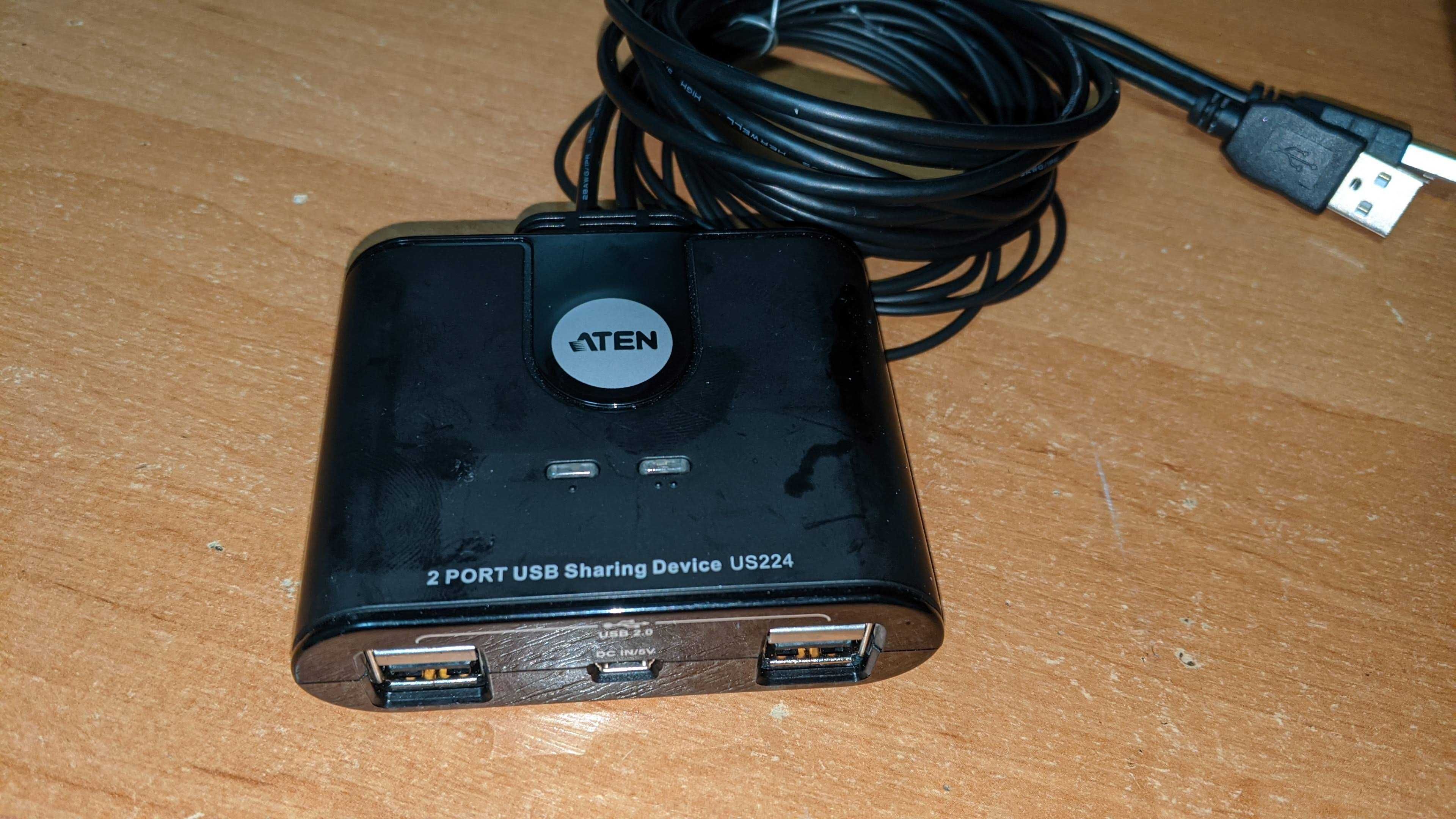 ATEN US224 розгалужувач ПЕРЕКЛЮЧАТЕЛЬ USB 2.0  4xUSB 2xPC