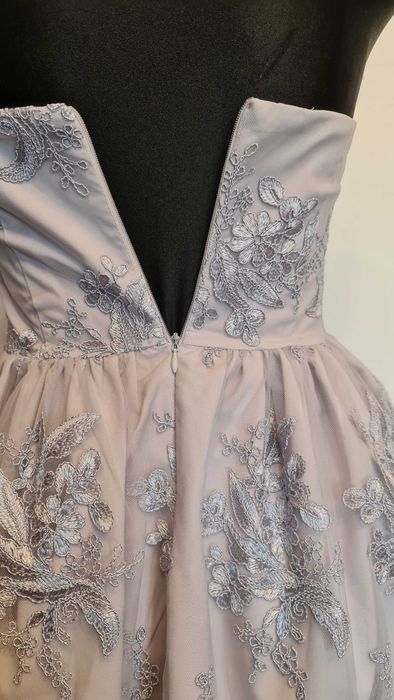 1900 Wieczorowa koronkowa sukienka rozmiar S