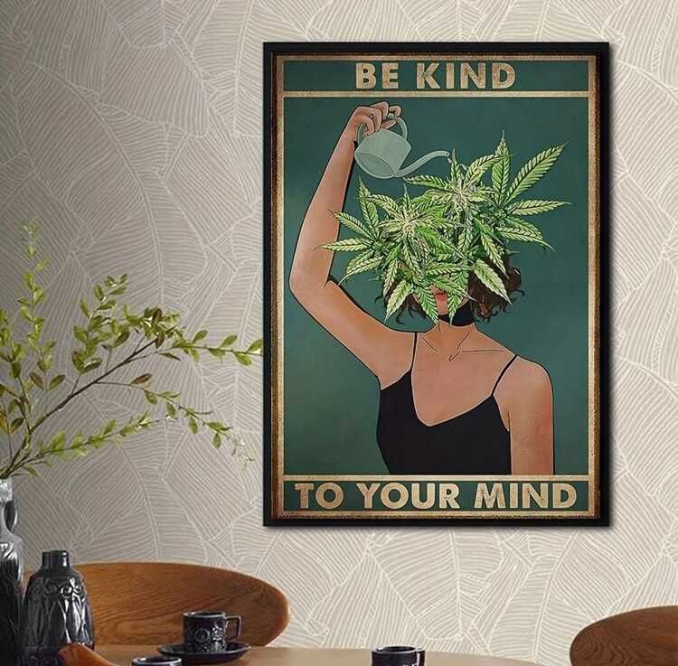 Inspirujący Plakat: "Bądź Miły Dla Swojego Umysłu"