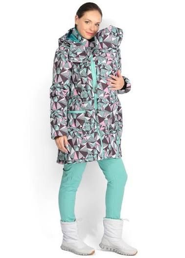 Зимова курточка для вагітних, слінгокуртка 3 в 1