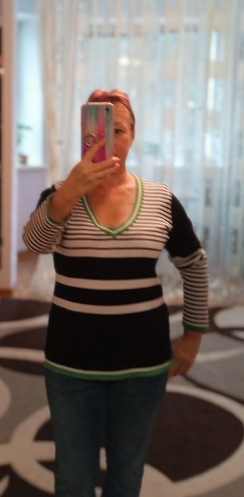 Кофта женская в полоску, размер 48-50