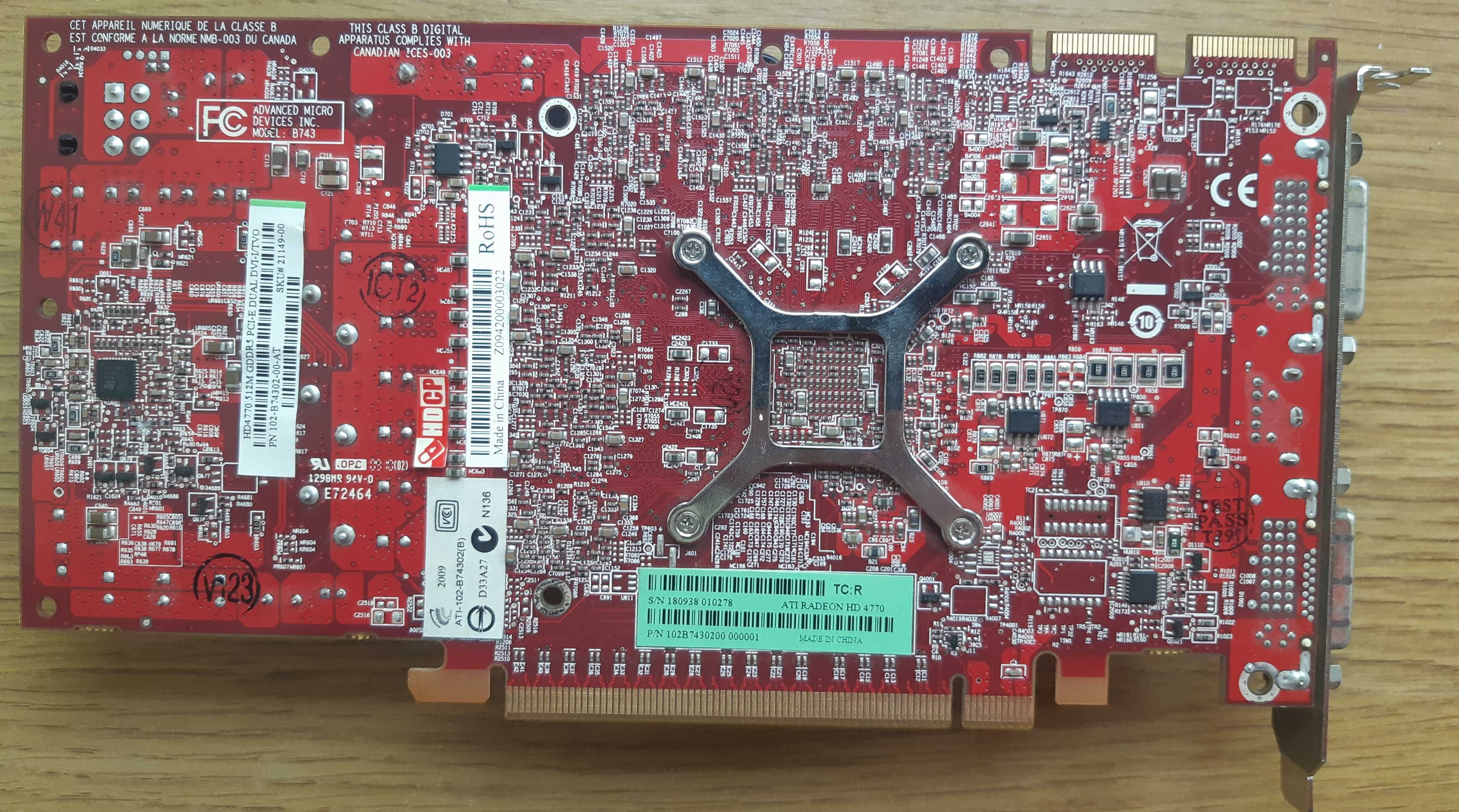 Karta graficzna Ati Radeon HD4770 pamięć 512MB 2x DVI