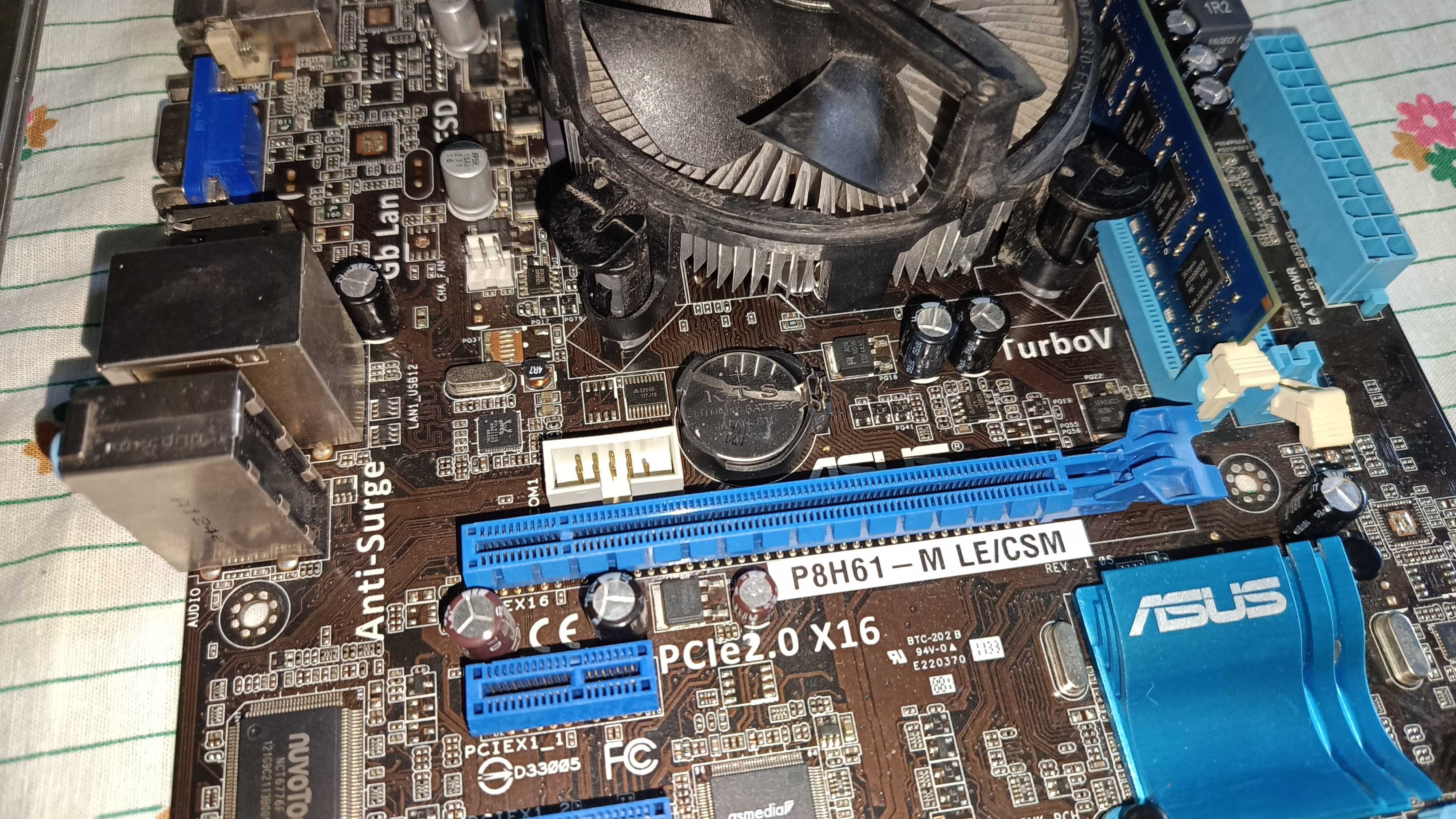 Материнская плата сокет 1155, I3 2100, DDR3 4 gb