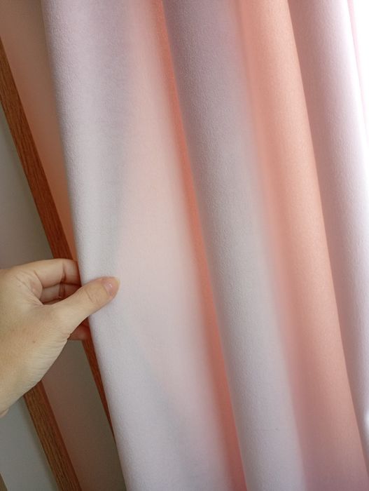 Zasłony welurowe pudrowy róż