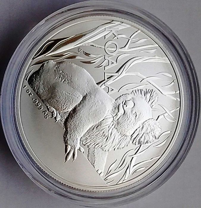 Серебряная монета Коала от Royal Australian Mint, 2024. Первая в серии