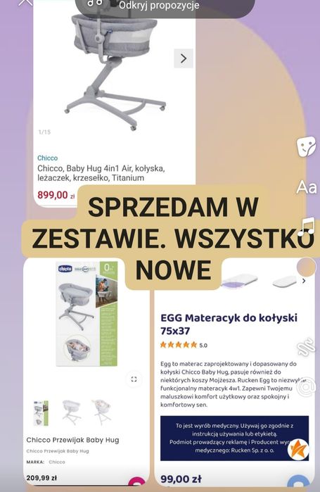 ZESTAW Chicco Baby Hug 4w1 Air, materac i przewijak