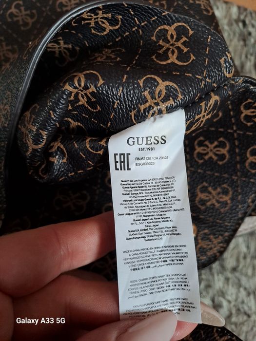 Guess Torebka Eco Brenton Tote Brązowa