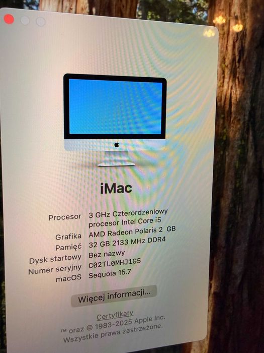  Apple iMac 21,5" Intel Core i5 3GHz, 32 GB RAM, 2 TB SSD, AMD Radeon