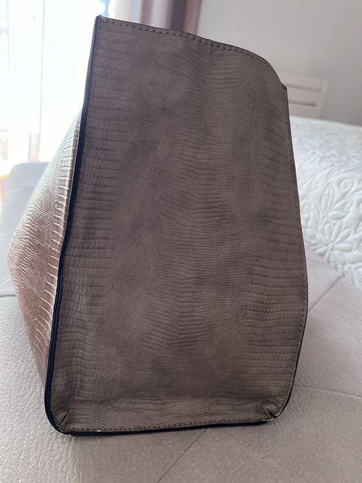 Mala Zara Bege Efeito Crocodilo