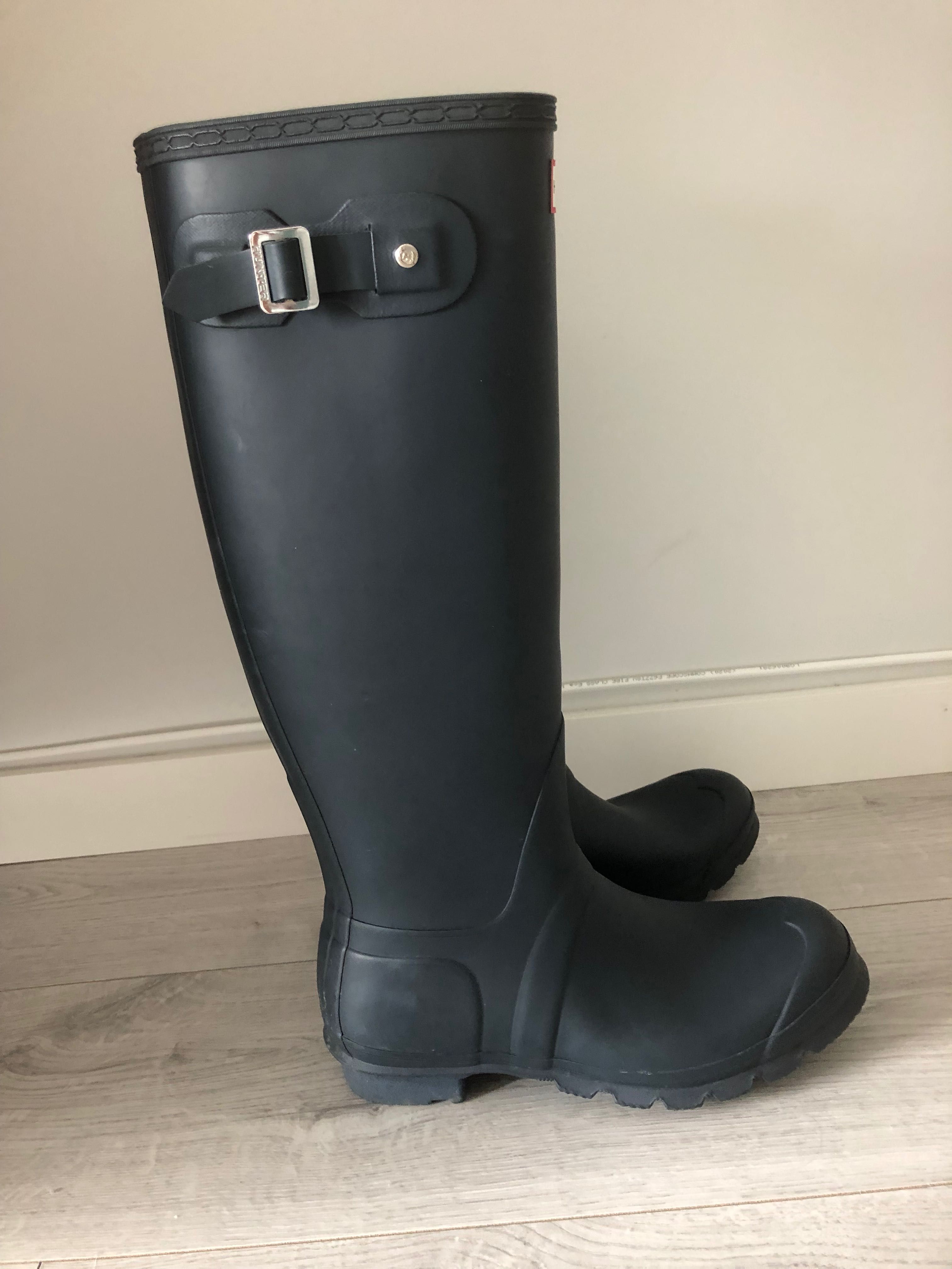 Botas Hunter originais - Azul, Cano Alto (tam 39)