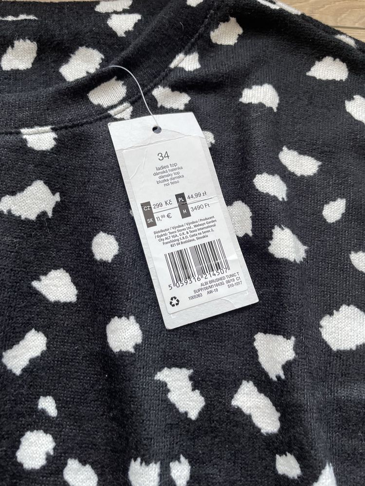 Sukienka tunika dzianinowa 34 36 sweterkowa sukienka f&f hm zara