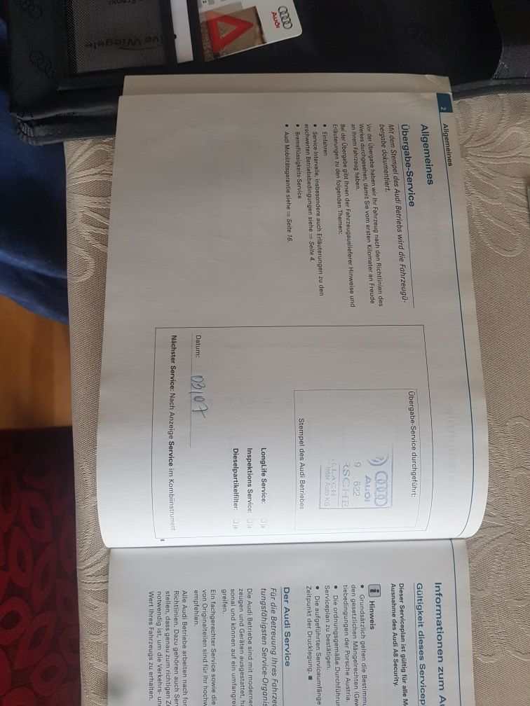 Książka serwisowa etui A4 wypełniona