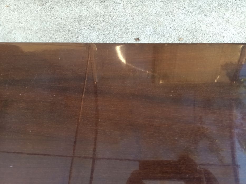 Ława, stolik kawowy, PRL, vintage, okleina orzech