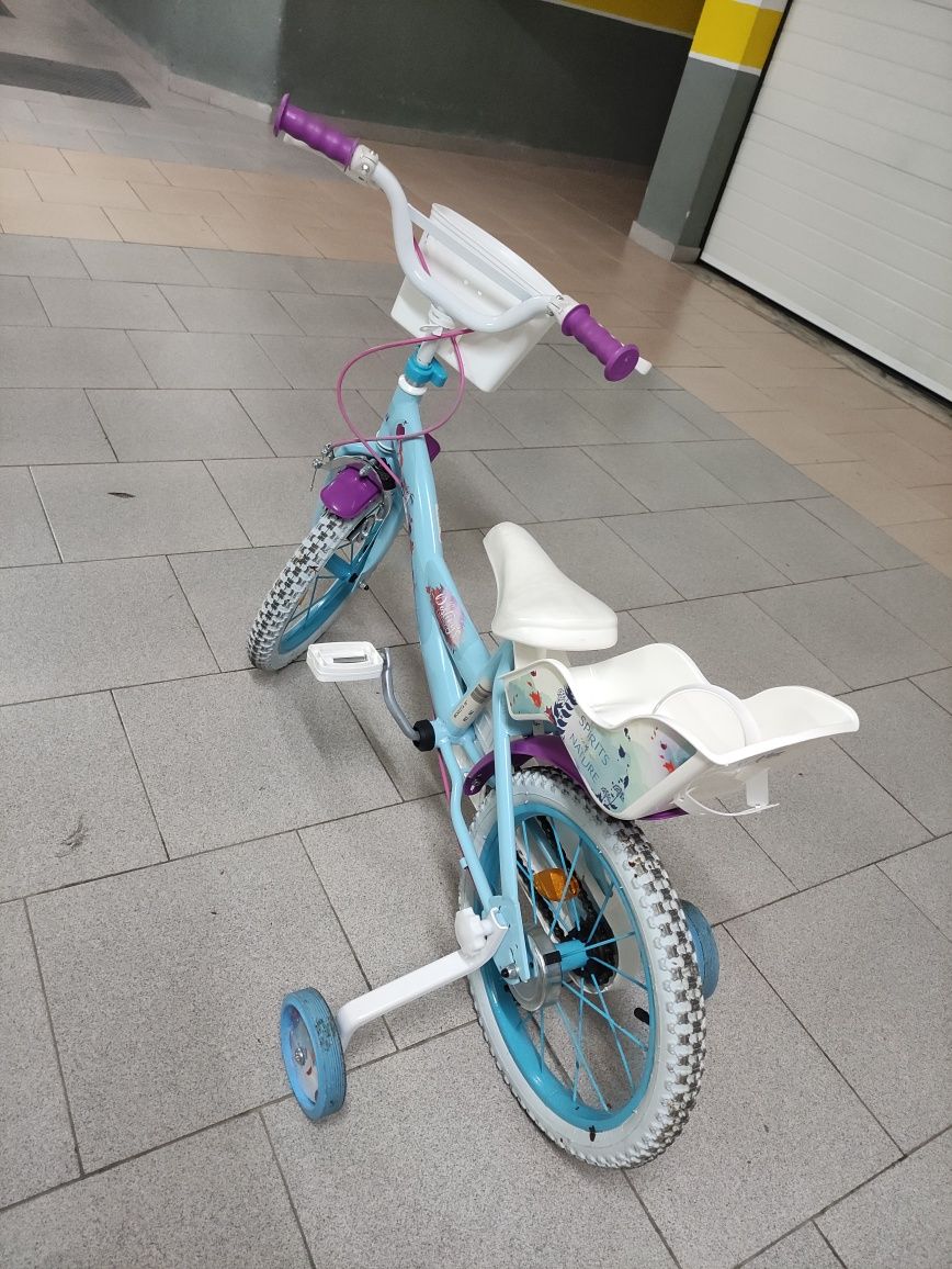 Bicicleta menina 5 anos Frozen com rodinhas