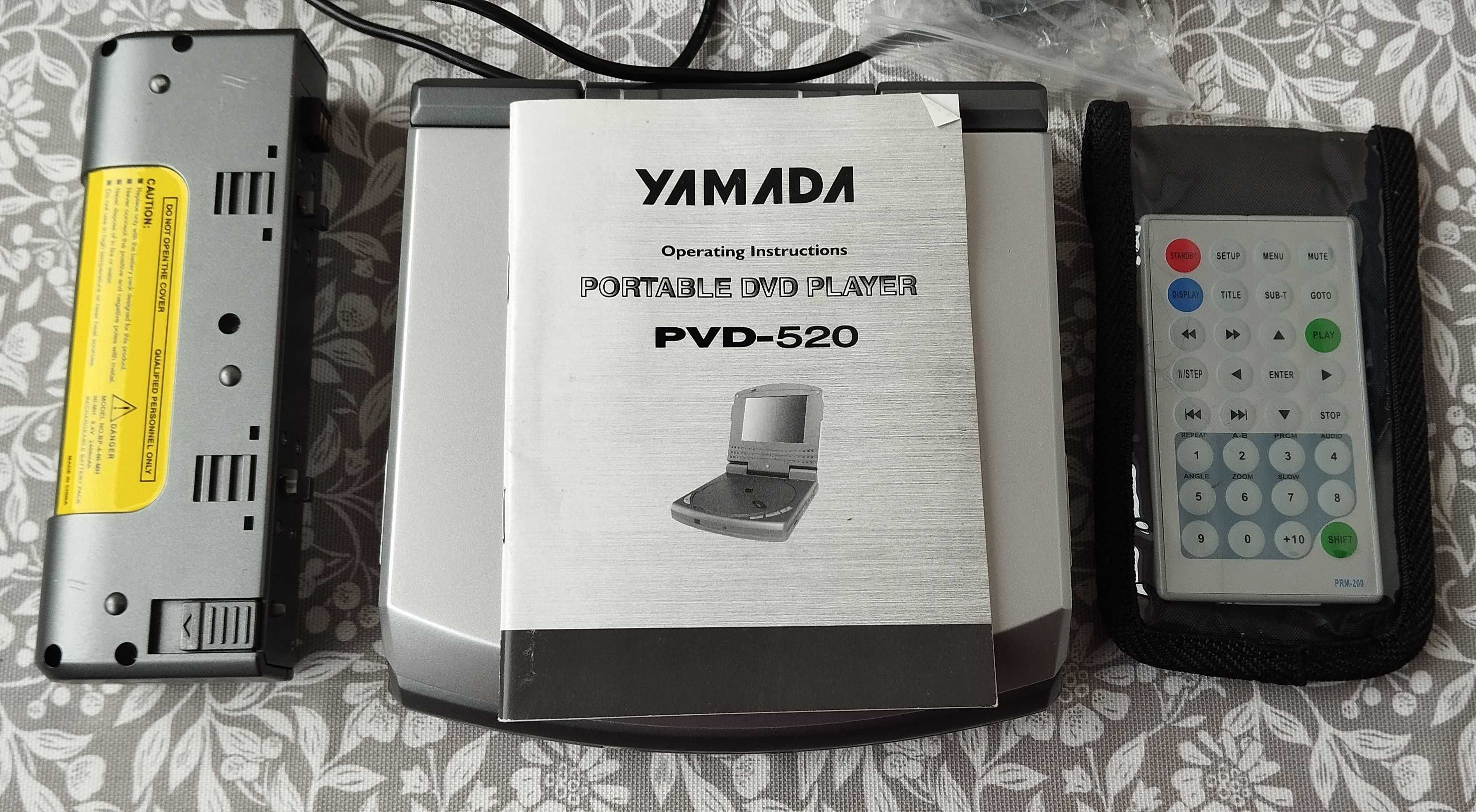 5-дюймовий портативний DVD-плеєр YAMADA PVD 520 у робочому стані