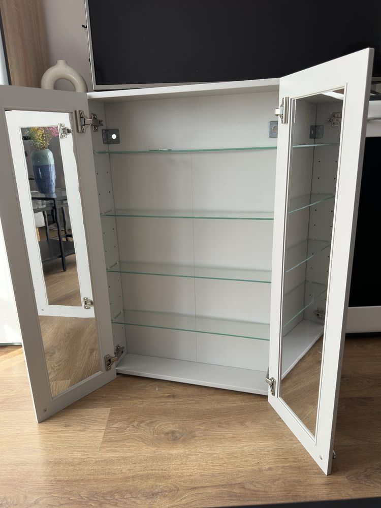 Szafka łazienkowa meble  Ikea szara z lustrem Godmorgon