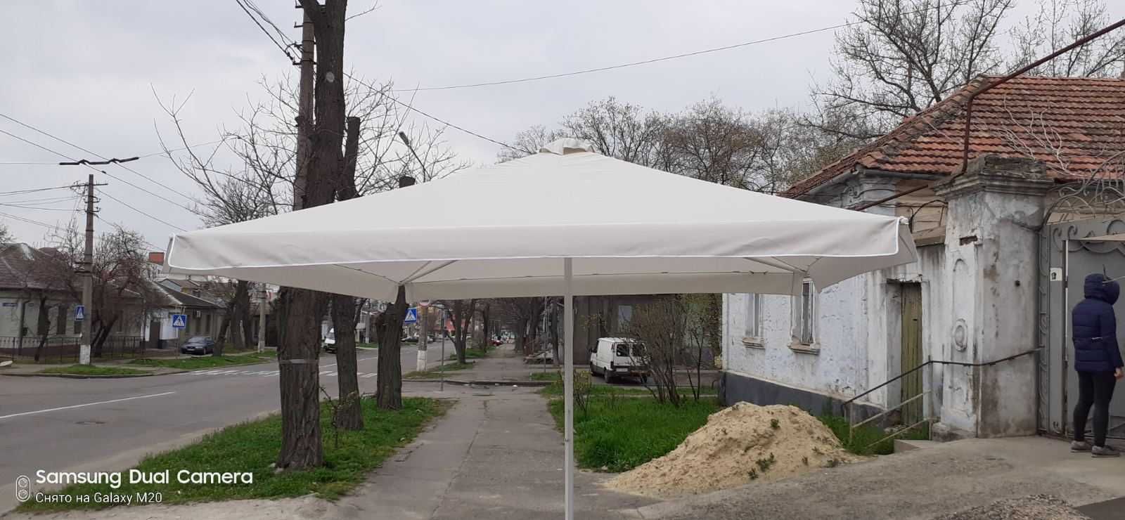 Зонт 4х4 торговий садовий пивний тросовий бу каркас і новий тент