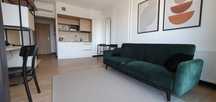 Sofa rozkładana welurowa